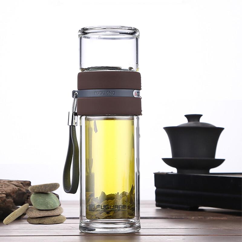 Fuguang Zijing Double Wall Glass Tea Cup