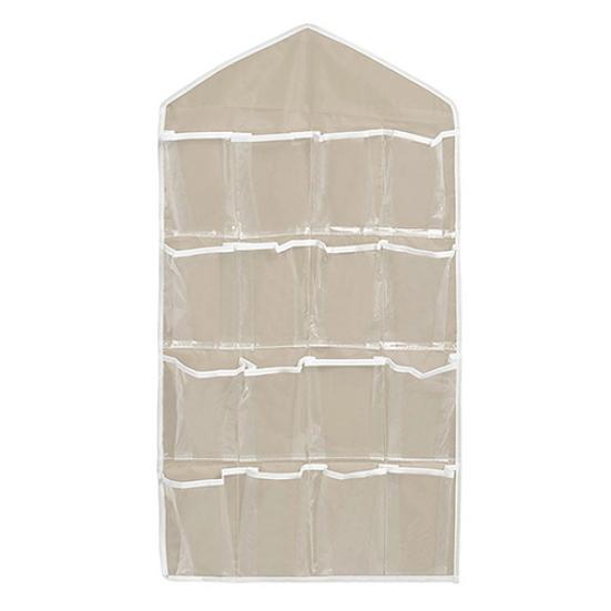 Geantă de depozitare pentru sortare transparentă, 16 buzunare, organizator suspendat, șosete, dulap pentru lenjerie