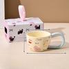 Tazza in Ceramica Gatto Carino Souvenir Tazza da Caffè Regalo di Compleanno per Ragazza Manico Lungo Tazza Bella Uso Domestico