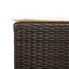 3 Piece Garden Bar Set with Cushions Brown Poly Rattan