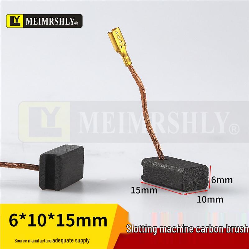 Durable Carbon Brush for 215 Slotting Machine, 7*18*21mm, Double Copper Wire
