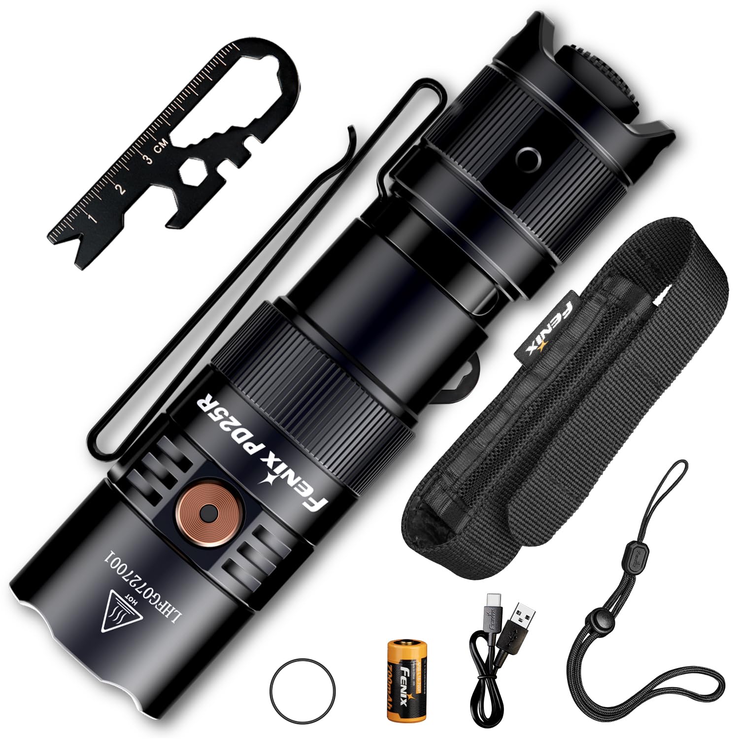 

Перезаряжаемый светодиодный фонарь Fenix PD35R ACE 2000 люмен 720 часов работы от батареи портативный IP68 380 м аварийный высокий тактический удобный для улицы и питание от батареи 4000 мАч чёрный