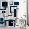 Black And White Shower Curtains Black Grey Geometric Abstract Mid Century Modern Minimalist Fabric Curtain For Bathroom Decor