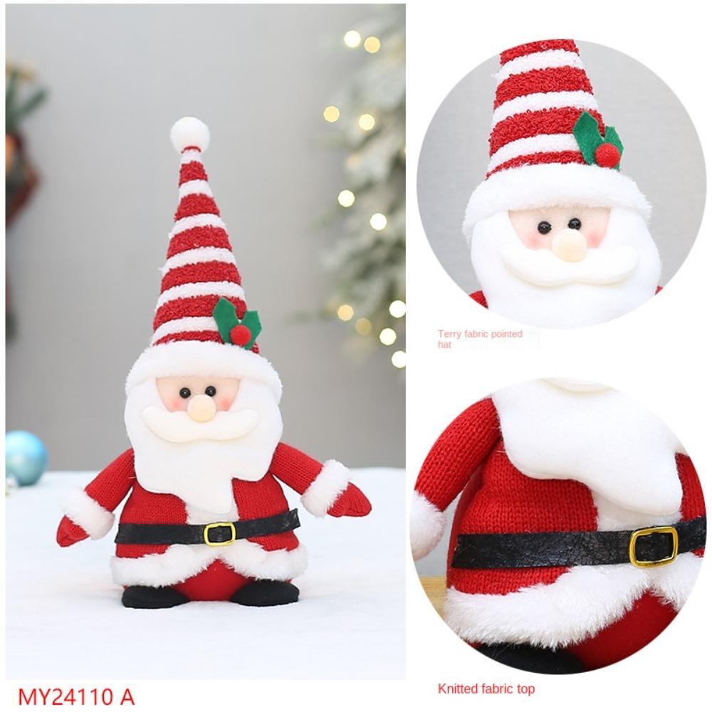 Sitting Santa Claus Doll Toy Plush Merry Christmas Decoration  Xmas Festival Decor