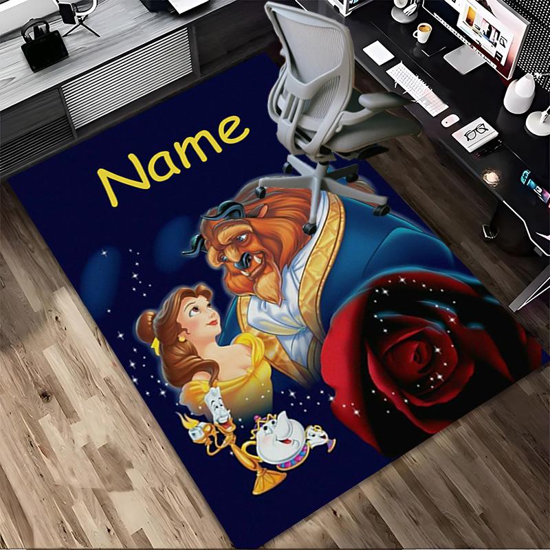 Personalized Name Princess Dreams Living Room Non-Slip Area Rug Soft Carpet for Bedroom Kids Playroom Sofa,Office Home Decor Doormat