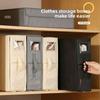 Modern Foldable Fabric Storage Bin With Lid For Bedroom Closet Organization