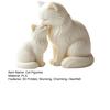 Niedliche Katzenfigur, Mutterkatze und Kätzchen 3D-gedruckte Skulptur, Sammlerkatzenstatue für Innenbereich, Büro, Tisch, Regal Dekor, Geschenke für Katzenliebhaber
