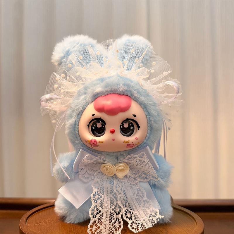 Cute Plush Little Rabbit Treasure Vinyl Doll Pendant Keychain Backpack Hangings Ornaments Gifts