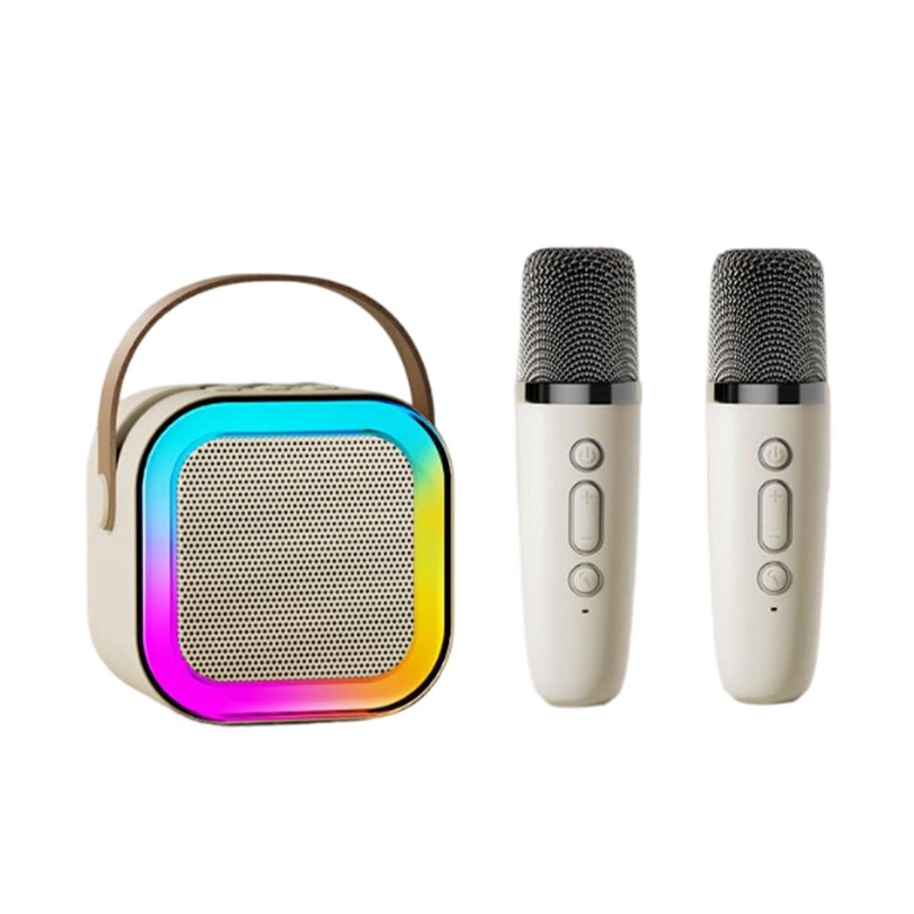 Karaoke Machine For Kids, 2025 TOP Toys Christmas Birthday Gifts Ideas For Girls Ages 4+Years Old, Portable MP3 Player With 2 Wireless Mics For Party