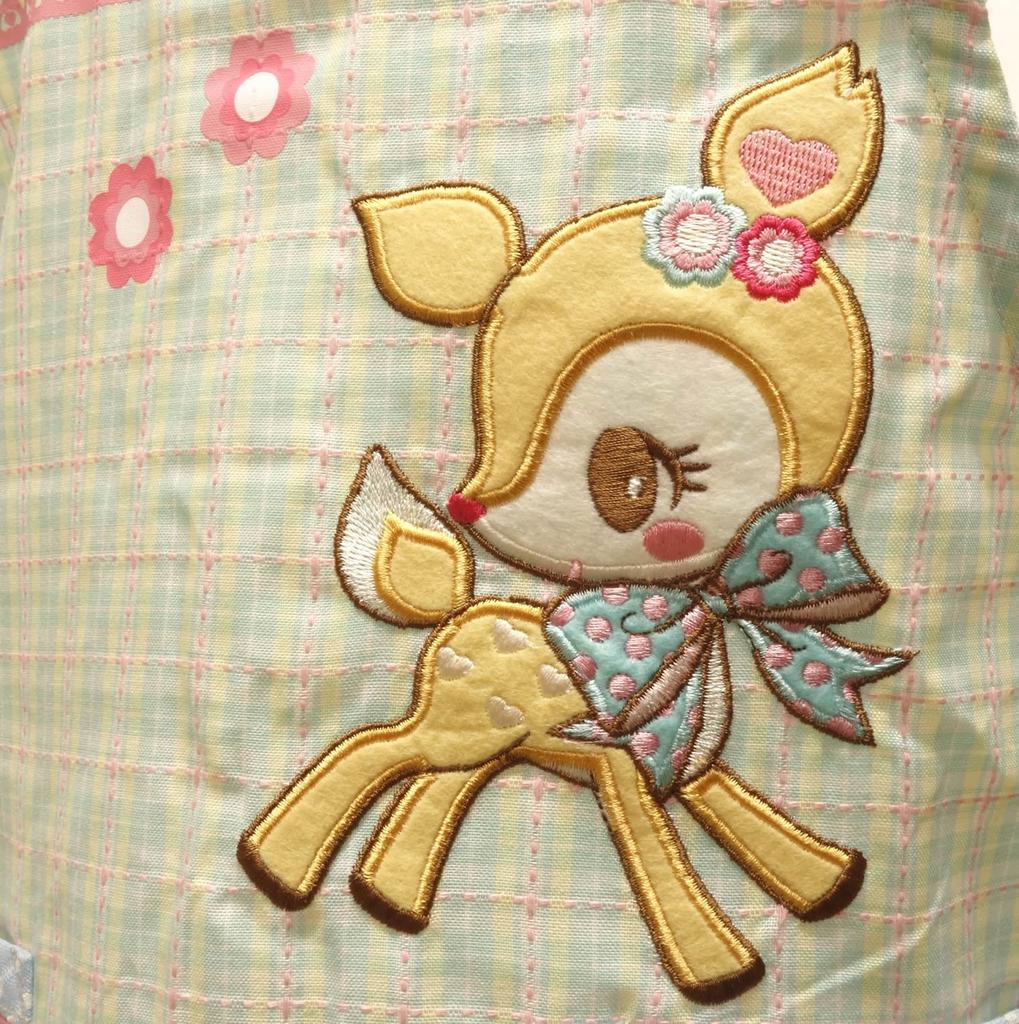 Humming Mint Children 110cm Applique Apron Sanrio Green H-shaped 45823g-110