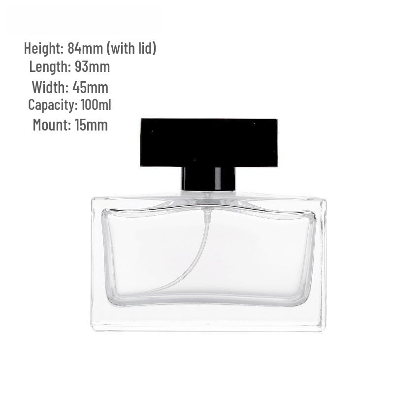 Perfume Bottle Set: 50ml & 30ml Transparent Glass Spray and Decanting Bottles