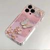 Pink Lace Butterfly Design Clear Phone Case For iPhone 17 16 15 14 Pro Max 13 12 11 XS X XR 7 8 Plus 16e 17 Air Soft TPU Cover