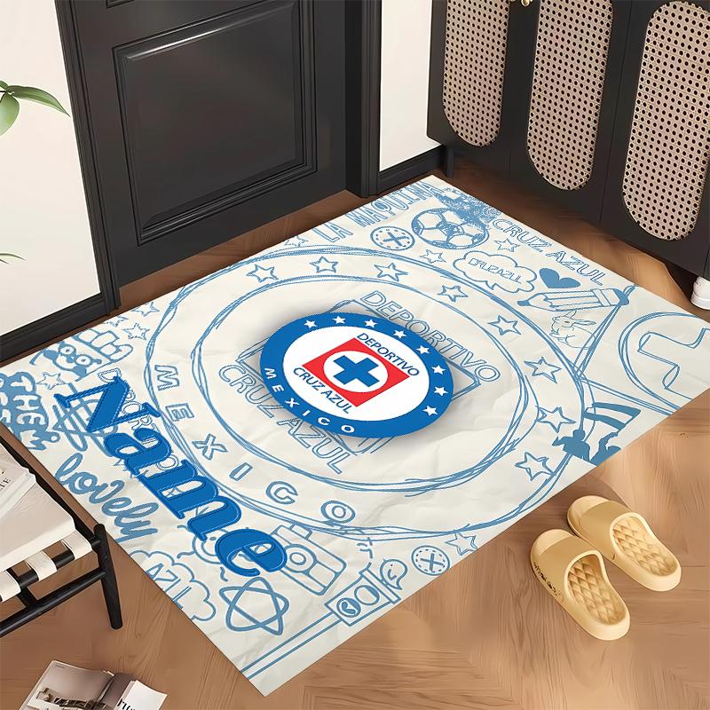 Cruz Azul (1) Personalized name Office Carpet Stylish Decor for Living Room Bedroom Kitchen