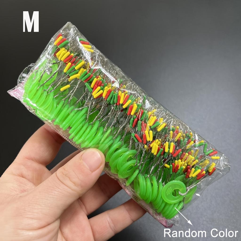 600pcs 100 Groups Float Stopper Fishing Bobber Stopper Float Oval Bean Space Fishing Line Tackle Accessories