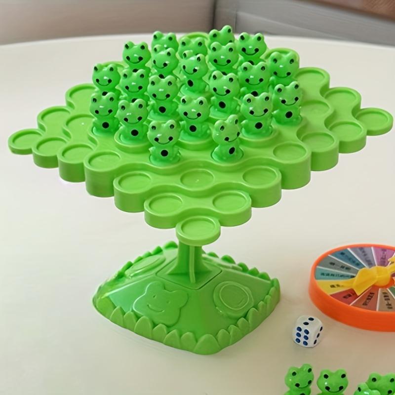 Ein Satz Frosch-Balancierbaum+50 Froschstücke: Fokus Trainingsbrettspiel, Beziehungsaufbau-Puzzle für Paare für den Alltag und Feiertagszusammenkünfte