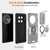 KEYSION Shockproof Armor Case for Tecno Camon 30S Pro Camera Lens Protection Ring Stand Phone Back Cover for Tecno Spark 30 Pro