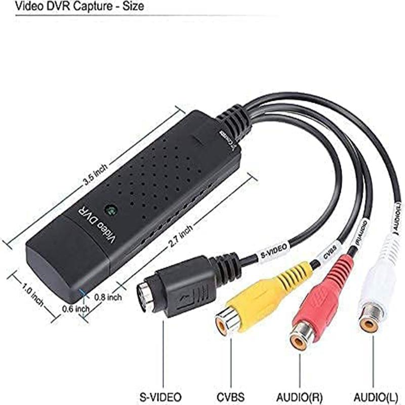 USB 2.0 Capture 4 Channel Video TV DVD VHS Audio Capture Adapter Card TV Video DVR