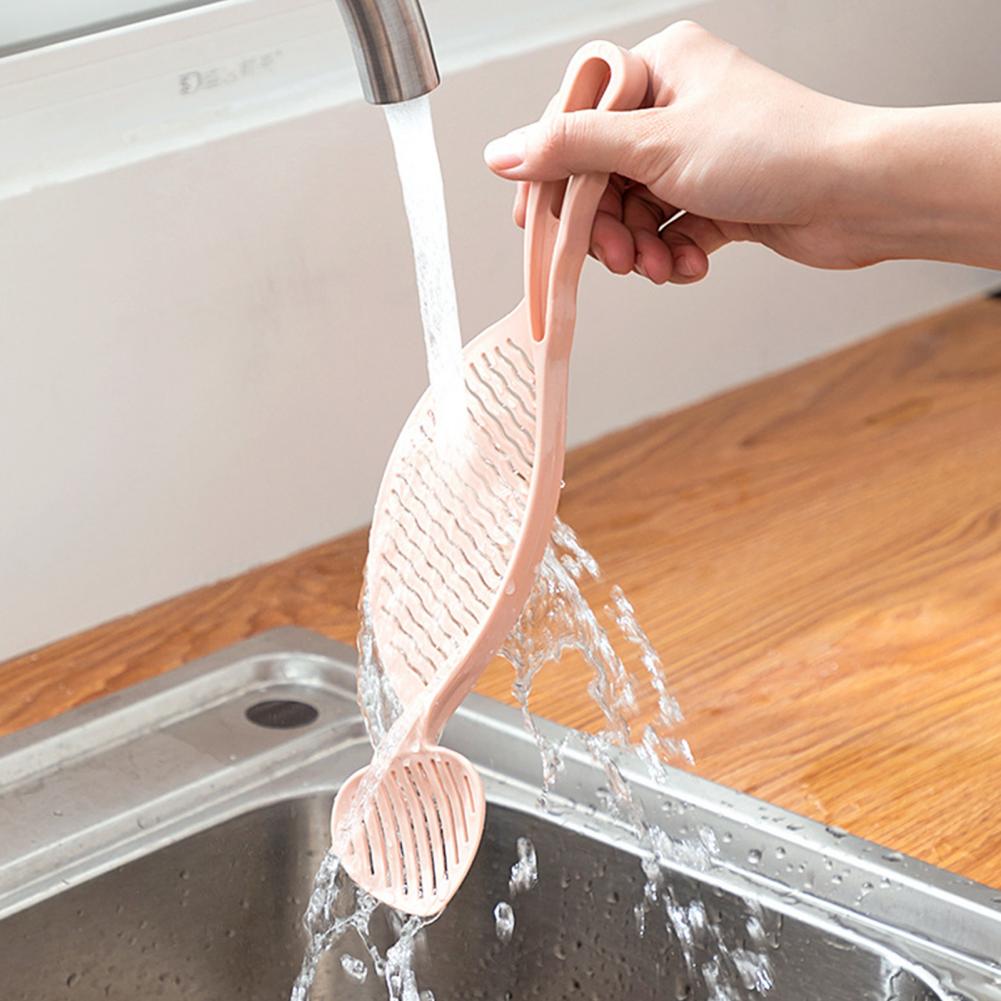 Creativity Drain Rice Board Multifunctional Handhold Cooking Rice Scoop Rice Sieve Wash Filtering Rice Drain Spoon For Kitchen