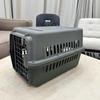 Portable Graphite Green Pet Carrier: Cat Cage & Dog Shipping Box