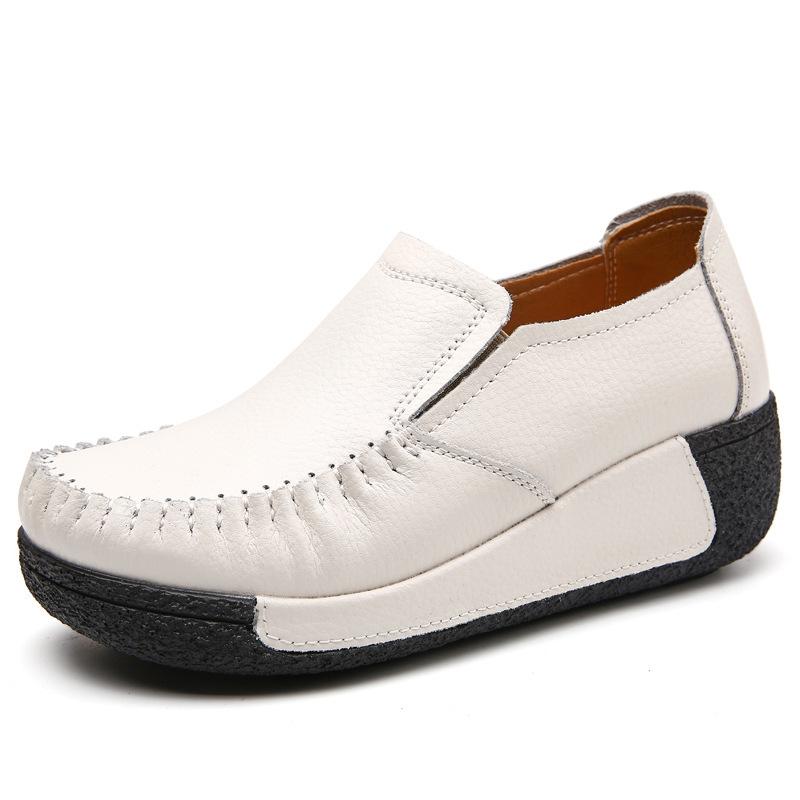 Женские удобные лоферы на плоской подошве, женские дышащие кожаные полые кроссовки, женская модная черная мягкая повседневная обувь, женская 35