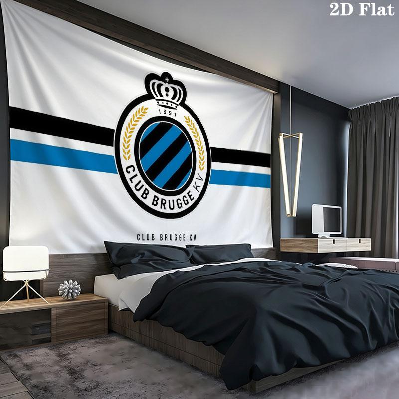 Club Brugge Wall tapestry, aesthetic printed fabric blanket, suitable for bedroom, living room, and home decor.