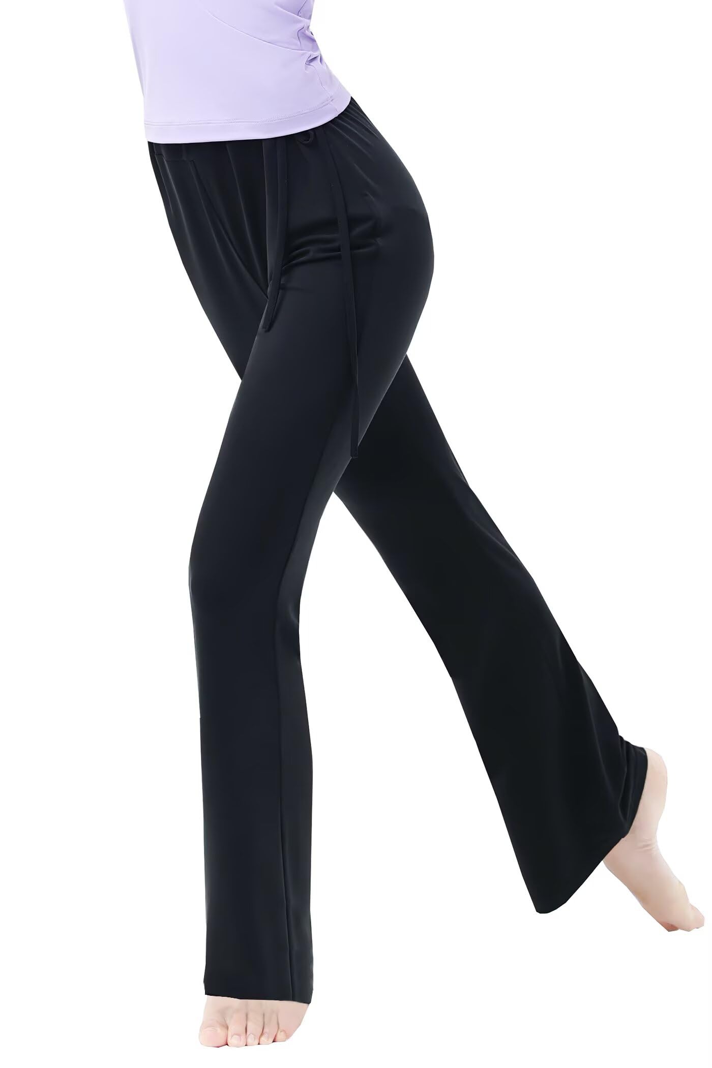 

Ballet Flare Adult Black Stretch Ballet Long Pants with s.lemon Pants, Belt, 9332, XL-170/76 чорний