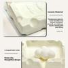 Decorative Cheese Soap Box Ceramic Desktop Ornament Multi-purpose Drain Soap Holder  Bathroom