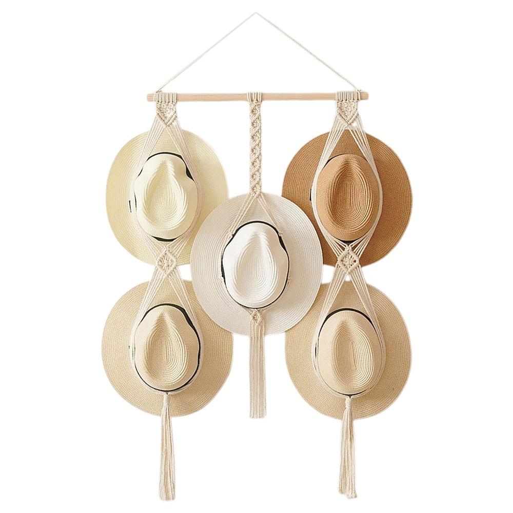 Wall Mounted Hat Storage Hanger Handmade Woven Hat Holder New Wall Hat Hanger  Home Decor