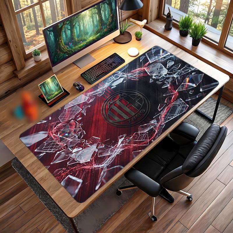 AC Milan Printed Large Mouse Pad, Non Slip Soft Rubber Gaming Desk Mat for Office Laptop Computer Decor
