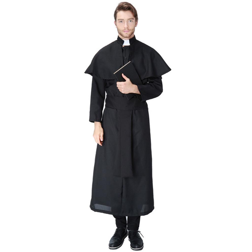 Halloween Priest and Costume Robe Set for Adults
