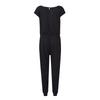 Women's Loose Off Shoulder Elastic Waist Stretchy Long Romper Jumpsuit With Pockets