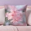 fashion Cherry Blossom Pillow Case Anti-dustmite Pillowcase Invisible zipper silky short plush Sofa cushion cover