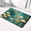 Boho Tropical Sun Palm Leaf Door Mat Modern Botanical Abstract  Absorbent Floor Carpet Soft Non-Slip Decor Entryway Rug