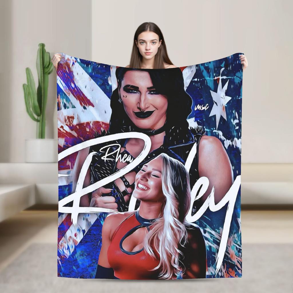 Rhea Ripley  Blanket Quality Warm  Bedding Throws Winter Travel Living Room Funny Bedspread