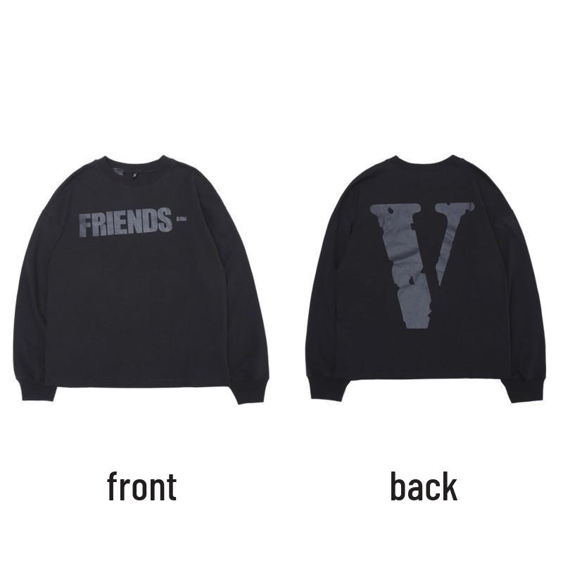 Moletom com Capuz de Manga Longa VLONE Big V Unissex - Estilo Tendência Inspirado em Wang Yibo