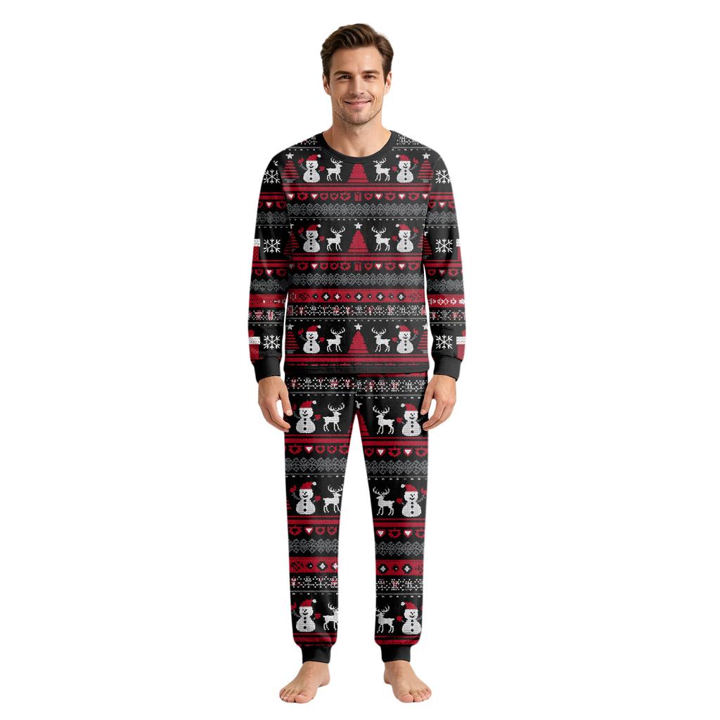 Christmas Printed Matching Family Pajama Set for Parents and Kids Holiday Wear