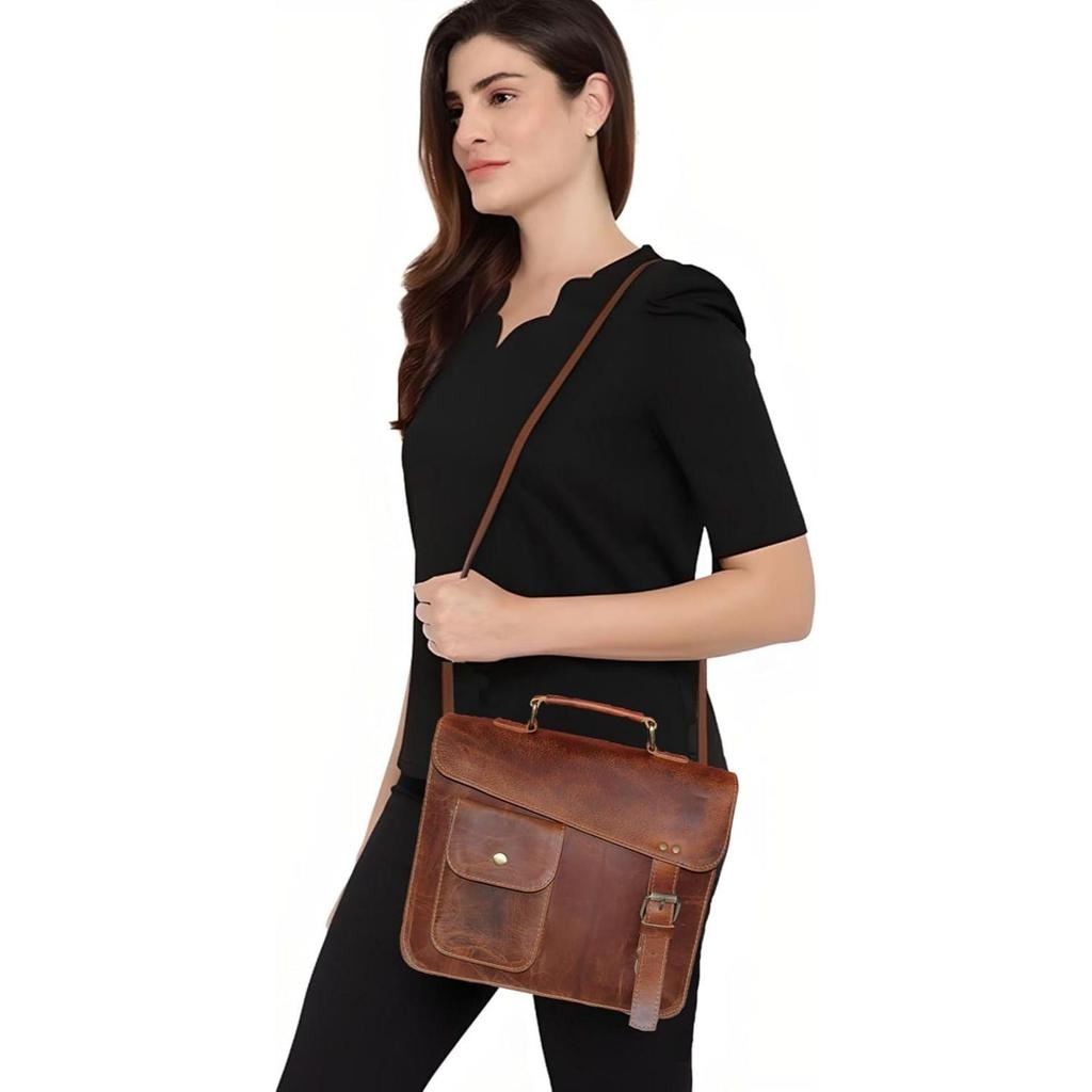 11" kleine Leder-Umhängetasche, Umhängetasche, Umhängetasche, Vintage-Umhängetasche für Damen und Herren, Umhängetasche, Herren-Geldbörse, kompatibel mit iPad und Tablet