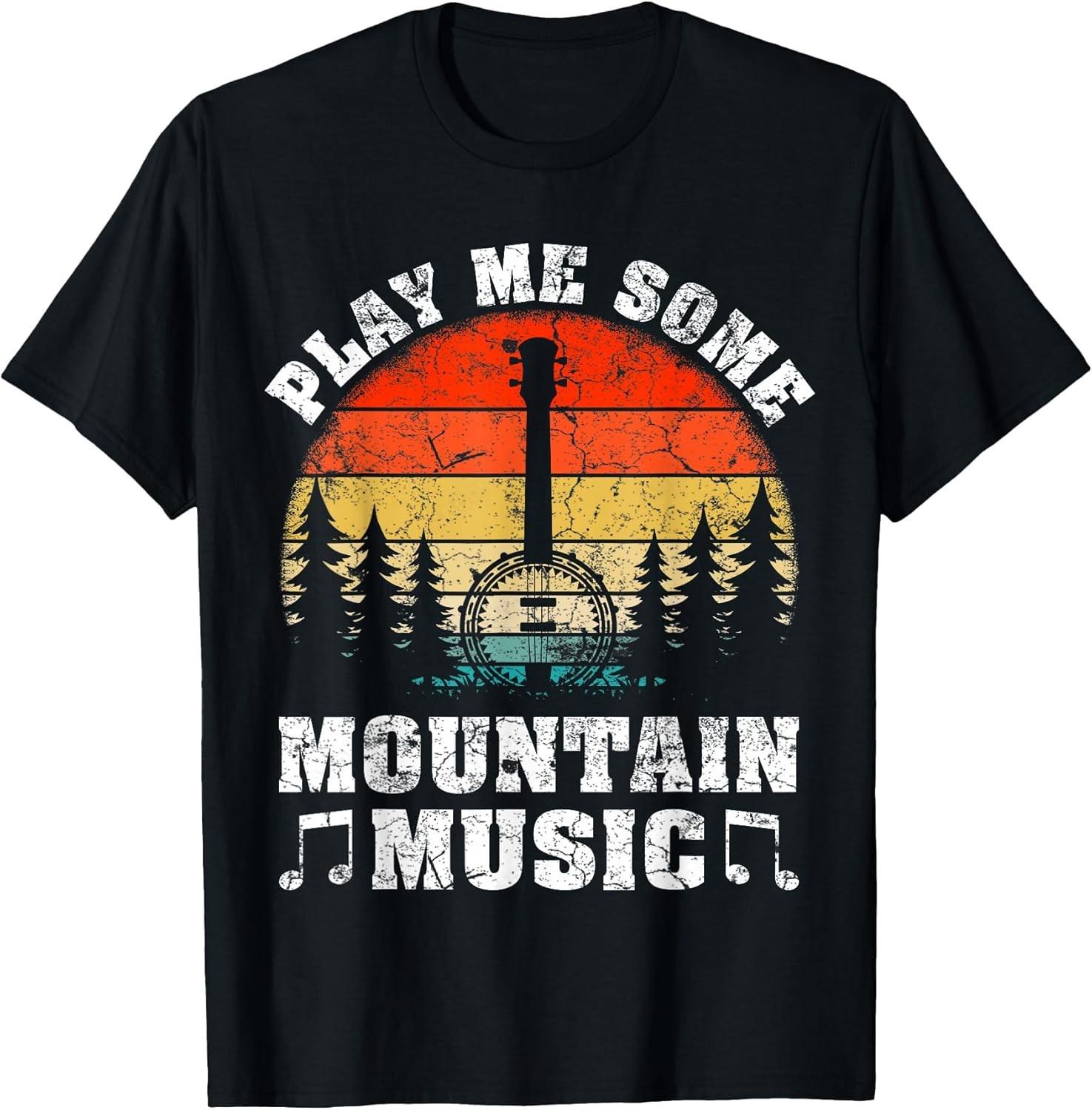 NEW LIMITED! Vintage Play Me Some Mountain Music Mandolin Tee - MADE IN USA XL