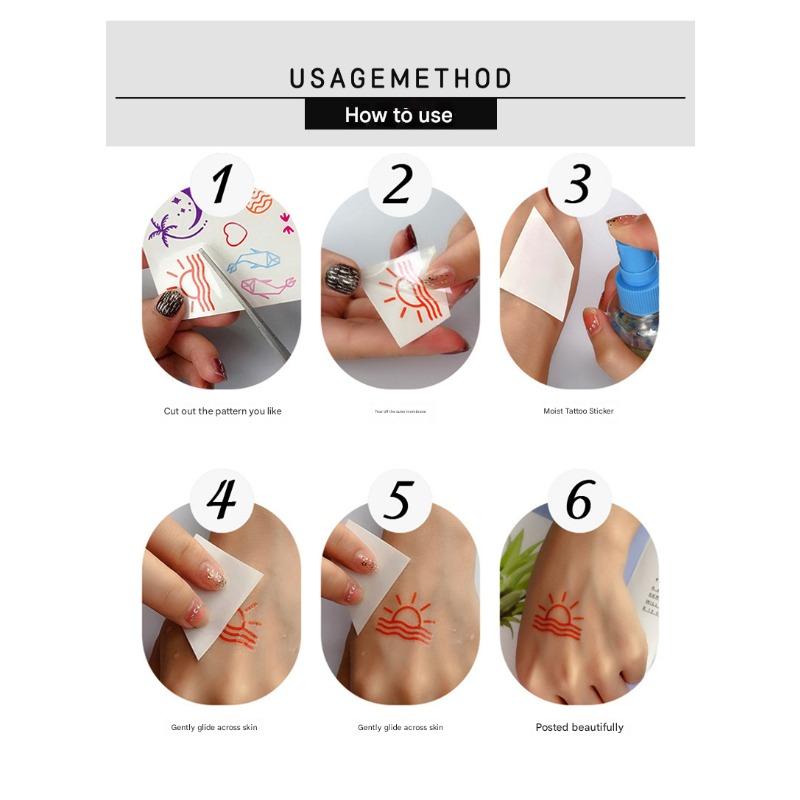 6 Sets Glow In The Dark Lace Temporary Tattoos Waterproof Fake Tattoo for Festival Party Henna Style Arm Leg Decoration