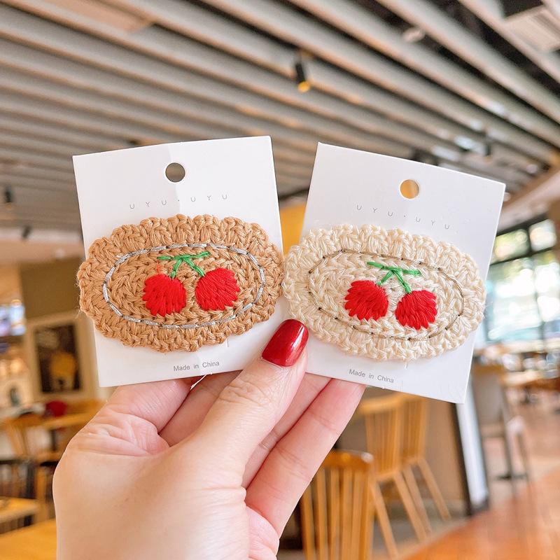 

2/5 шт., симпатичная детская заколка с челкой сбоку, симпатичная заколка для волос для девочек-малышей, корейская мода, бежевый цвет, фруктовая заколка для волос для детей и девочек 2pcs