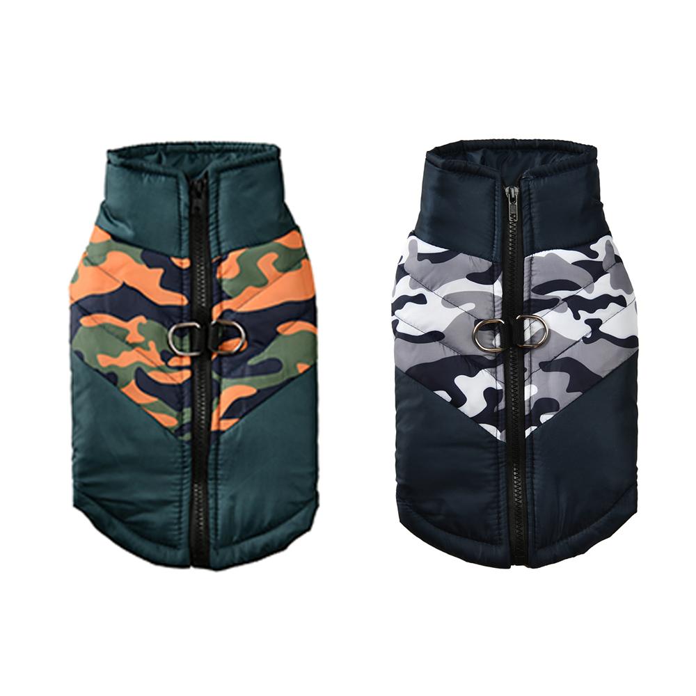 Winter Pet Clothes Warm Zipper Costume Windproof Puppy Vest Coat With D-ring For Small Medium Dogs Cats Yorkshire Bulldog Outfit