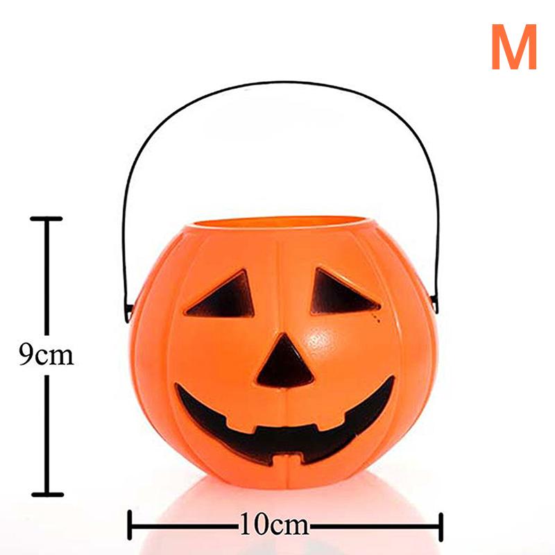 1pcs Pumpkin Bucket Halloween Candy Trick Or Treat Buckets Holder Pail Mini Basket Halloween Gift Home Decoration Props