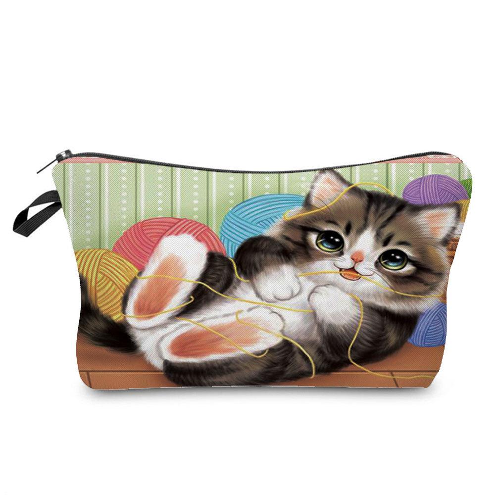 Women Flower Print Cosmetic Bag Toiletries Organize Travel Storage Case 6666