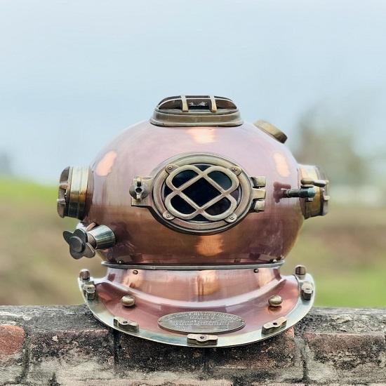 Kommandedykarhjälm Djuphavsdykare Marin Nautisk Dekor Samlarobjekt Gåva