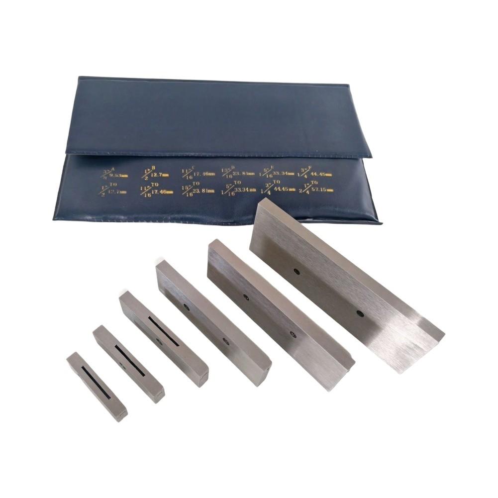 Alloy Steel For Parallel Set 6PCS Adjustable for Layout Inspection 3/8 inch up to 2-1/4 inch Range Slot and Hole Gauge