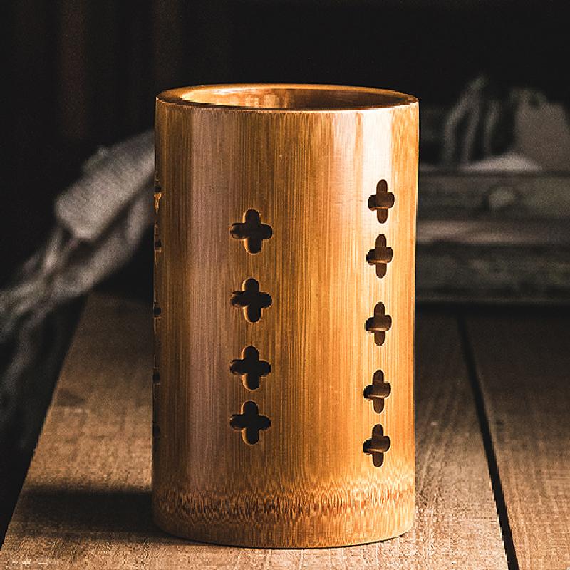 Hollow Bamboo Chopsticks Drain Rack Household Multifunctional Chopsticks Tube Kitchen Chopsticks Storage Tube Drain Rack