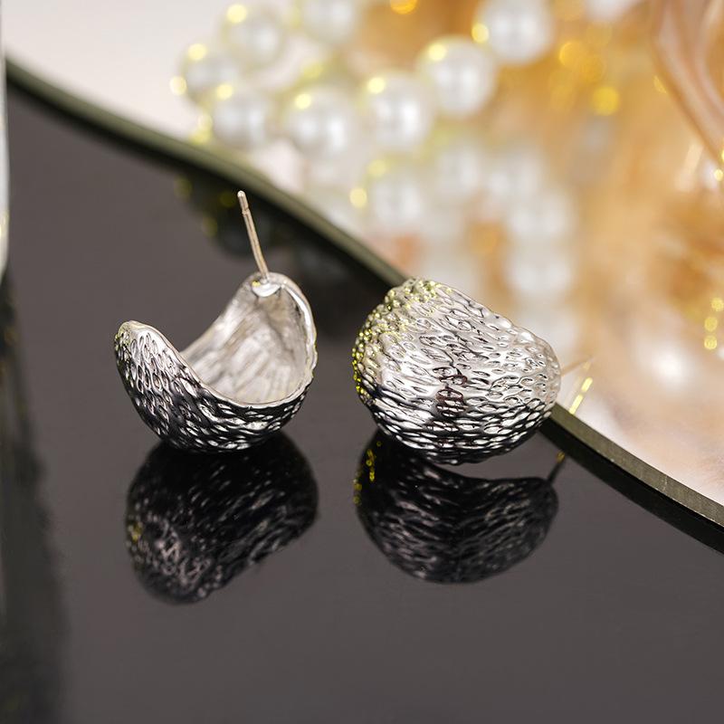 European & American Minimalist High-End S925 Silver Needle Copper Stud Earrings - Hot Selling Niche Ear Jewelry