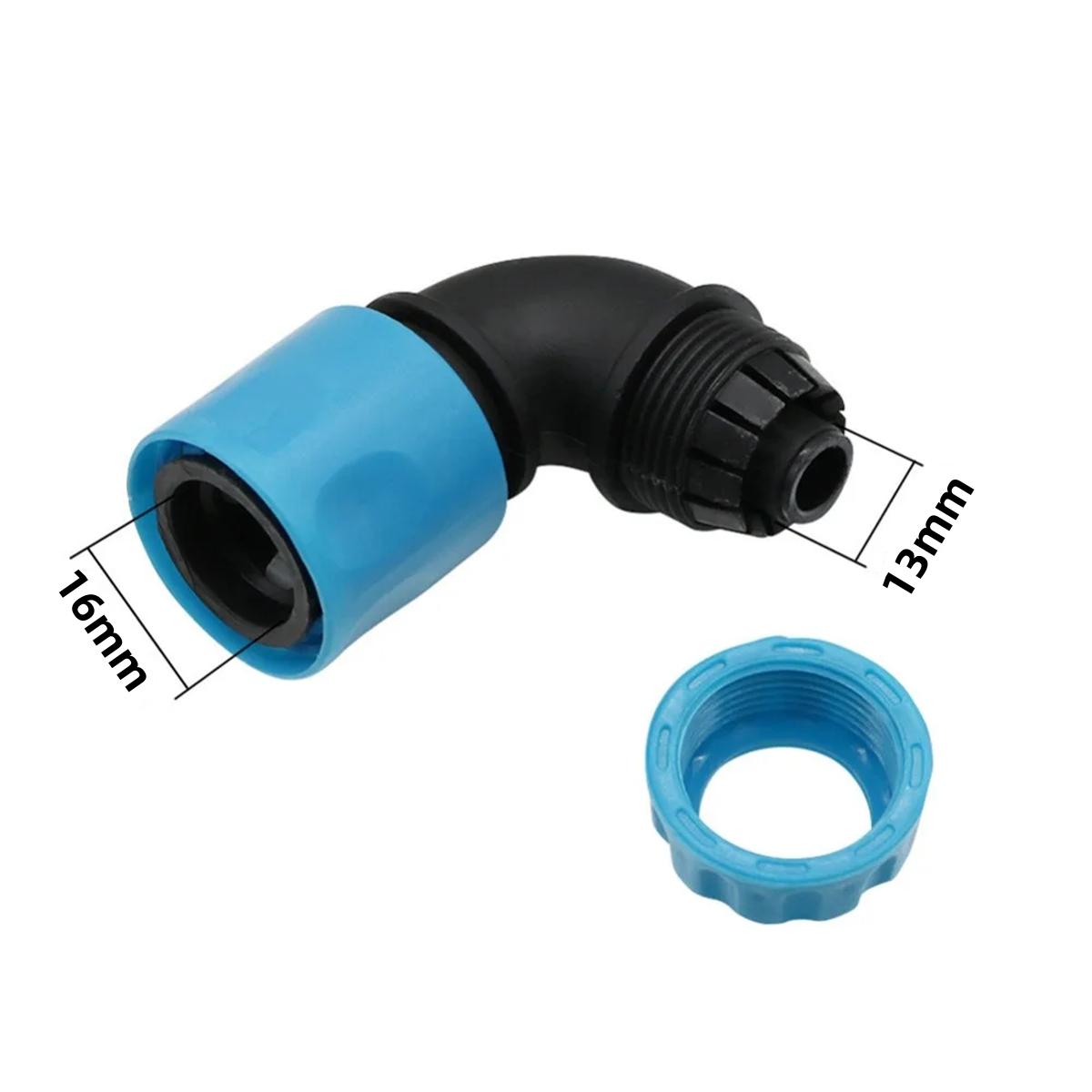 

1/2 (12.5mm) Pipe 90 Degree Elbow Quick Connector 16mm ABS Garden Irrigation Car Wash Hose Fast Connection Faucet Joint 1Pc 1/2