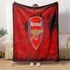 Coperta in Flanella con Stemma dell'Arsenal Football Club, Poliestere Morbido, Design Moderno, Per Tutte le Stagioni per Campeggio, Viaggi, Regali per Feste o Compleanni