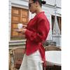 Spring And Summer Lace-Up Waist-Cinching Ribbon Blouse For Women Elegant Tie Neck Linen Button Up Tops